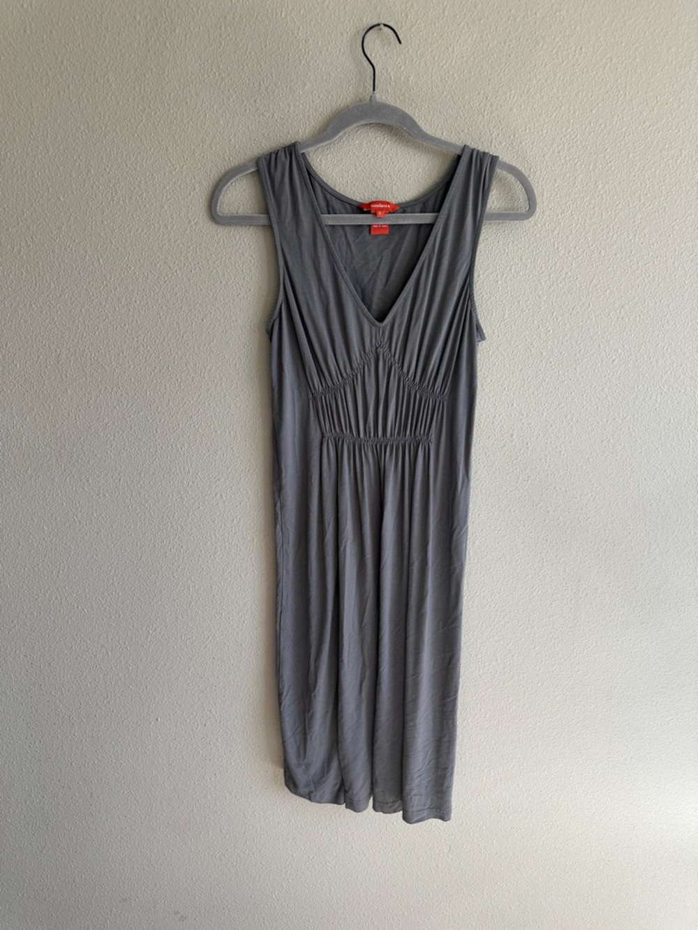 Sundance V-Neck Midi Dress in Gray Small